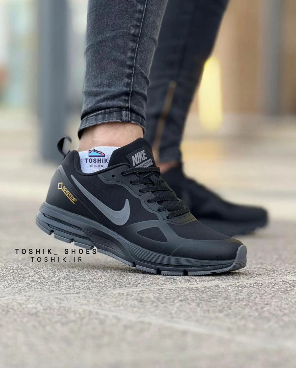 Toshik-code-5039-2 کتونی نایـک زوم شیلد کاملا ضدآب - رنگ مشکی - تصویر 1