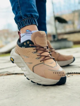 کتونی هوکا اناکاپا رنگ قهوه ای Goretex چهار فصل مخصوص کوهنوردی