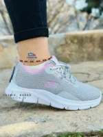کتونی اسکچرز مدل 149886-Flex Comfort رنگ طوسی