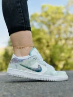 کفش نایک مدل dunk dragon سبزآبی زنانه و دخترانه