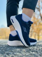 کتونی اسکیچرز مدل go walk رنگ سرمه ای با زیره سفید