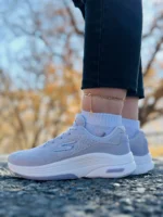 کتونی اسکیچرز مدل go walk رنگ طوسی روشن
