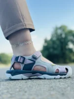 صندل گورنورنی طوسی زنانه و دخترانه