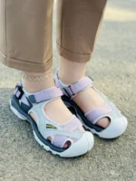 صندل گورنورنی طوسی زنانه و دخترانه