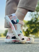 صندل گورنورنی کرم صورتی زنانه و دخترانه