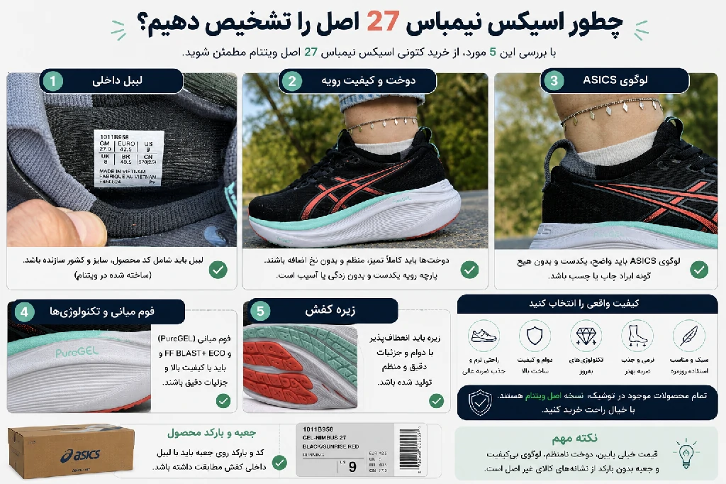 تشخیص کتونی اسیکس نیمباس 27 اصل
